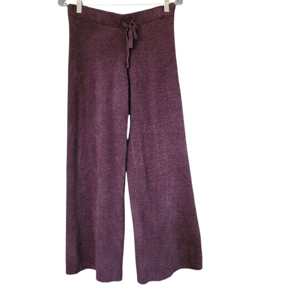 Softies Marshmallow Lounge Pajama Pants Purple Fuzzy Wide Leg Small Cozy Comfort